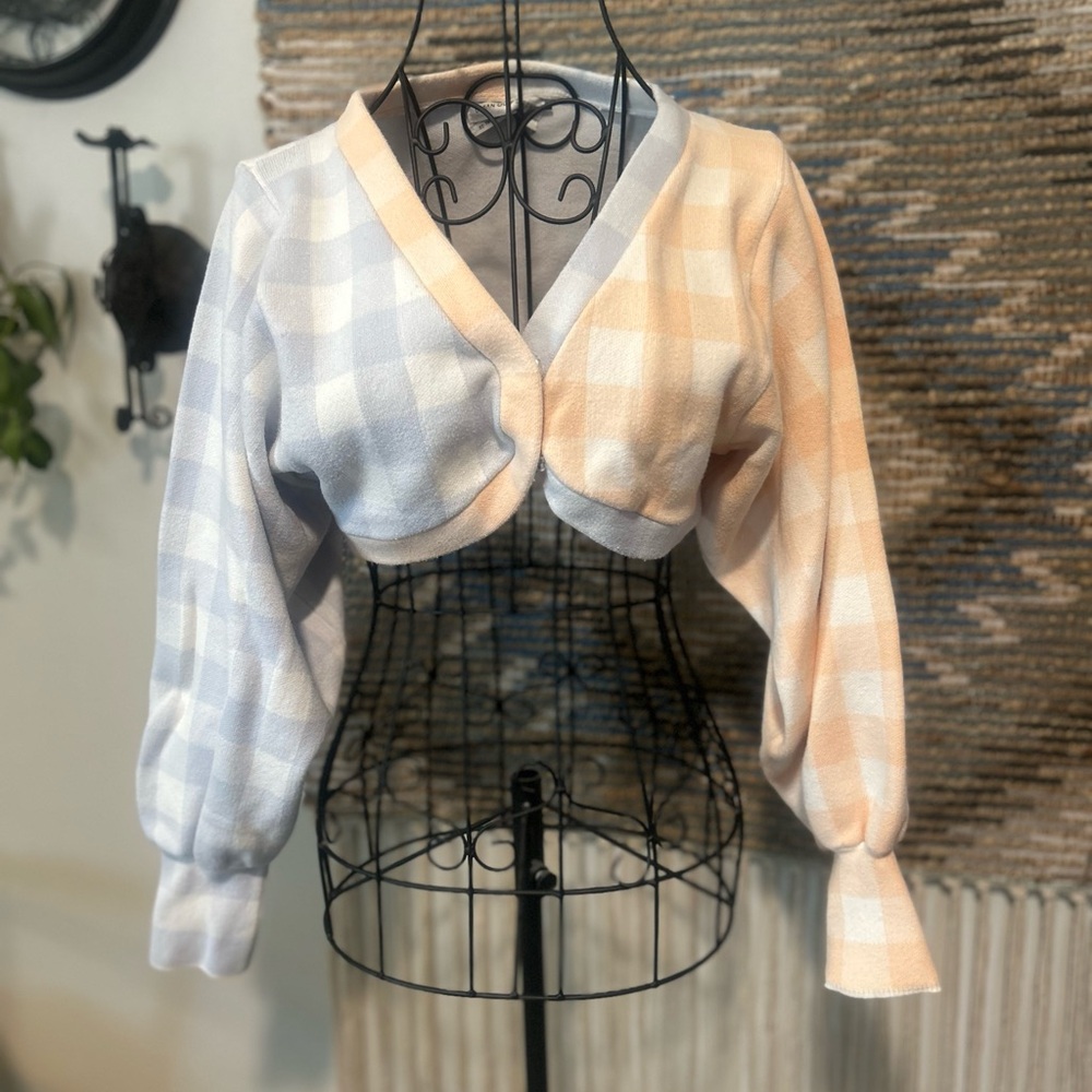 Urban Outfitters Plaid Cropped Jacket